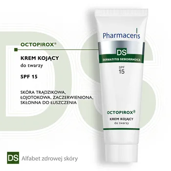 Pharmaceris DS Octopirox, kojący krem do twarzy, SPF 15, 30 ml
