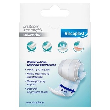 Viscoplast Prestopor Supermiękki, plaster do cięcia, 1 m x 8 cm, 1 szt.