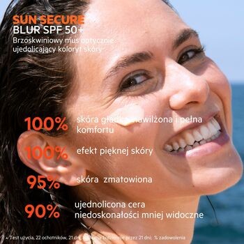SVR Sun Secure Blur, ochronny krem optycznie ujednolicający skórę SPF50+, 50 ml