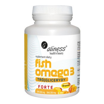 Aliness Fish Omega 3 Forte Trójglicerydy, kapsułki miękkie, 60 szt.