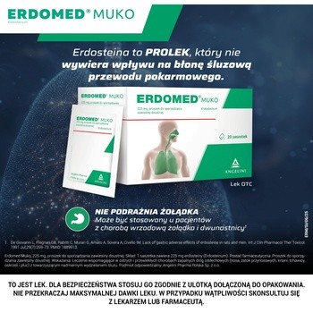 Erdomed Muko, 225 mg, proszek do sporządzania zawiesiny doustnej, 20 saszetek