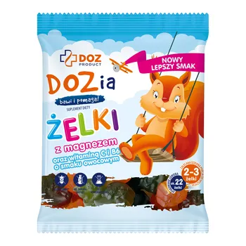 DOZ Product DOZia, żelki z magnezem oraz witaminą C i witaminą B6, 100 g
