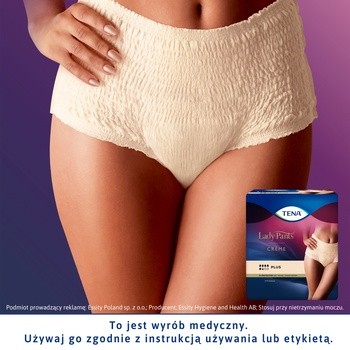 Majtki chłonne TENA Lady Pants Plus Creme, rozmiar M, 30 szt.