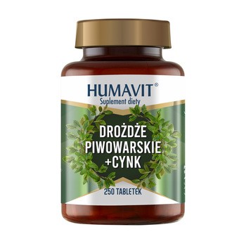 Humavit Drożdże piwowarskie + Cynk, tabletki, 250 szt.