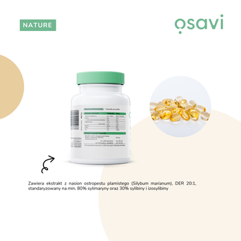 Osavi Ostropest plamisty, sylimaryna 100 mg, kapsułki, 120 szt.