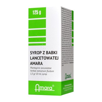 Syrop z babki lancetowatej, 1,5 g/10 ml, syrop, 125 g (Amara)