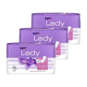 Zestaw 3 x Seni Lady, wkładki urologiczne, super, 15 szt.