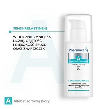 Pharmaceris A Sensi-Relastine-E, peptydowy krem napinająco-ujędrniający, SPF 20, 50 ml