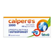 Calperos 1000, 400 mg jonów wapnia, kapsułki twarde, 30 szt.