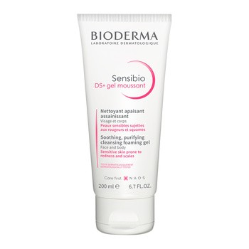 Bioderma Sensibio DS+, żel oczyszczający do skóry zaczerwienionej i z ŁZS, 200 ml