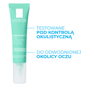 La Roche-Posay Hydraphase HA, Pod oczy, koncentrat intensywnie nawilżający, 15 ml