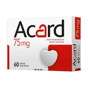 Acard, 75 mg, tabletki dojelitowe powlekane, 60 szt.