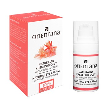 Orientana, naturalny krem pod oczy, rozświetlająco-ultranawilżający, 15ml