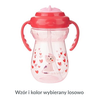 Akuku, bidon ze słomką, 6 m+, 360 ml