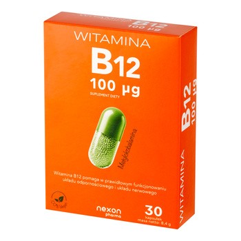 Nexon Pharma Witamina B12 100 μg, kapsułki, 30 szt.