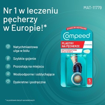 Compeed, plastry na pęcherze na podeszwie, sportowe, 5 szt.