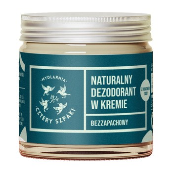 Mydlarnia 4 Szpaki, Naturalny dezodorant w kremie, bezzapachowy, 60 ml