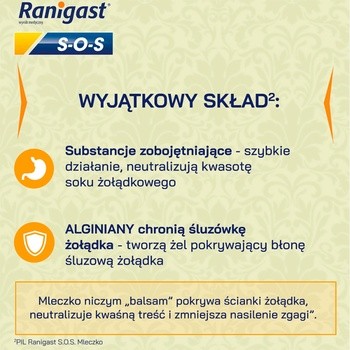 Ranigast S-O-S Mleczko, zawiesina doustna, 200 ml