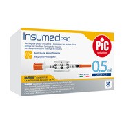 PIC Insumed, strzykawki insulinowe z powiększeniem 29Gx12,7mm 0,5 ml, 30 szt.