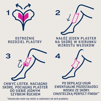 Veet Easy-Gel, plastry do depilacji z woskiem dla skóry wrażliwej, 40 szt.