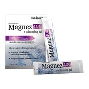 Magnez 400 z witaminą B6, saszetki z proszkiem, 14 szt.
