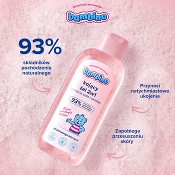 Bambino, żel kojący 2 w 1, od pierwszych dni życia, 400 ml