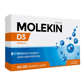 Molekin D3, 2000 j.m., tabletki powlekane, 120 szt.