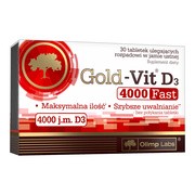 Olimp Gold-Vit D3 Fast, 4000 j.m, tabletki ulegające rozpadowi w jamie ustnej, 30 szt.