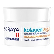 Soraya Kolagen + Argan, przeciwzmarszczkowy krem nawilżający na dzień i na noc, 50 ml