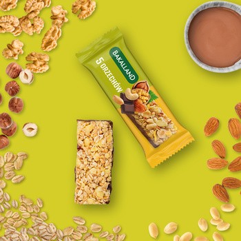 Bakalland, 5 orzechów, baton zbożowy, 40 g