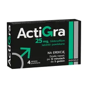 Actigra, 25 mg, tabletki powlekane, 4 szt.