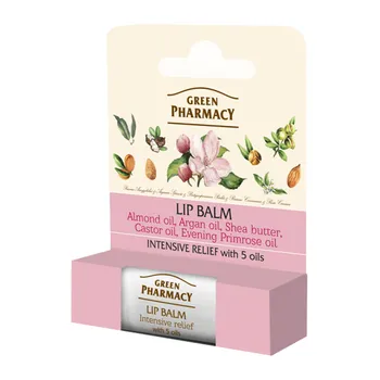 Green Pharmacy, balsam do ust, intensywnie zmiękczający, 5 olejów i witamina E, SPF 10, 3,6 g