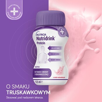 Zestaw 2x Nutridrink Protein, płyn o smaku truskawkowym, 4 x 125 ml