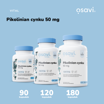 Osavi Pikolinian Cynku 50 mg, kapsułki twarde, 180 szt.