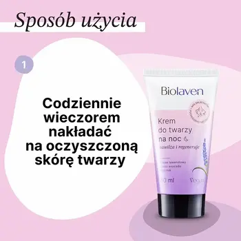 Biolaven Organic, krem do twarzy na noc, 50 ml