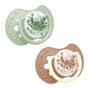 Canpol Lovi, smoczek uspokajający silikonowy dynamiczny, 0-3 m Tie Dye Green, 2 szt.