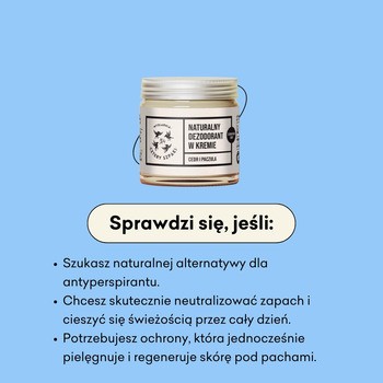 Mydlarnia 4 Szpaki, naturalny dezodorant w kremie, Cedr i Paczula, 60 ml
