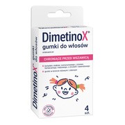 DimetinoX, gumki do włosów chroniące przed wszawicą, 4 szt.