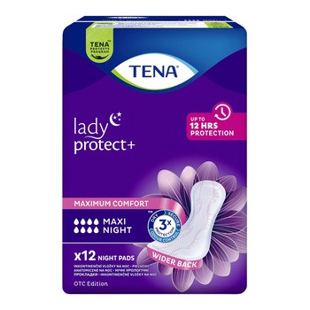 Zestaw 6 x TENA Lady Maxi, night, wkładki, 12 szt.