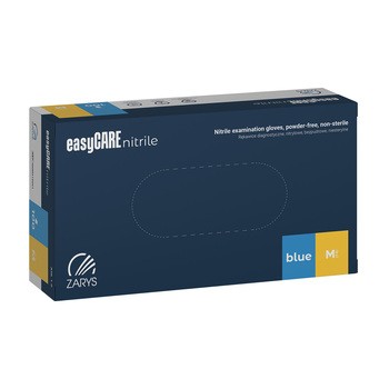 EasyCare nitrile, bezpudrowe rękawice diagnostyczne, nitrylowe, niejałowe, niebieskie, rozmiar M, 100 szt.