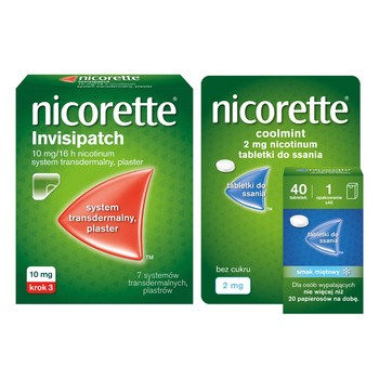Nicorette invisipatch, 10 mg, plastry transdermalne, 7 szt.
