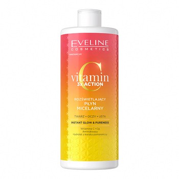 Eveline Vitamin C 3x Action, rozświetlający płyn micelarny, 500 ml