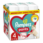 Pampers Pants 4 (9-15 kg), pieluchomajtki jednorazowe, 176 szt.