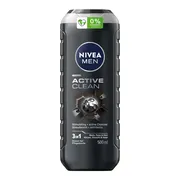 Nivea Men, żel pod prysznic 3w1, Active Clean, 500 ml