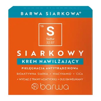 Barwa Siarkowa, Siarkowy Krem Nawilżający, 50 ml