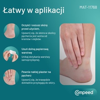 Compeed, plastry na pęcherze na piętę dla kobiet, 5 szt.
