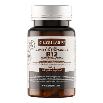 Singularis Superior Naturalna Witamina B12 Metylokobalamina, kapsułki, 60 szt.
