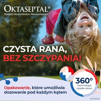 Oktaseptal, (0,10 g+2,00 g)/100 g, aerozol na skórę, 60 ml