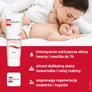 Emolium Dermocare, krem do skóry suchej i wrażliwej, skłonnej do alergii,  75 ml