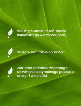 Essensey Żeń-szeń koreański, Energia i witalność, kapsułki, 90 szt.